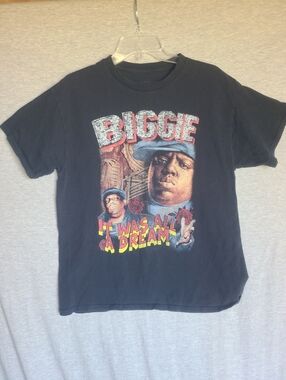 Notorious B.I.G. Biggie Smalls "It Was All A Dream" T-shirt Size Men's Large Blk